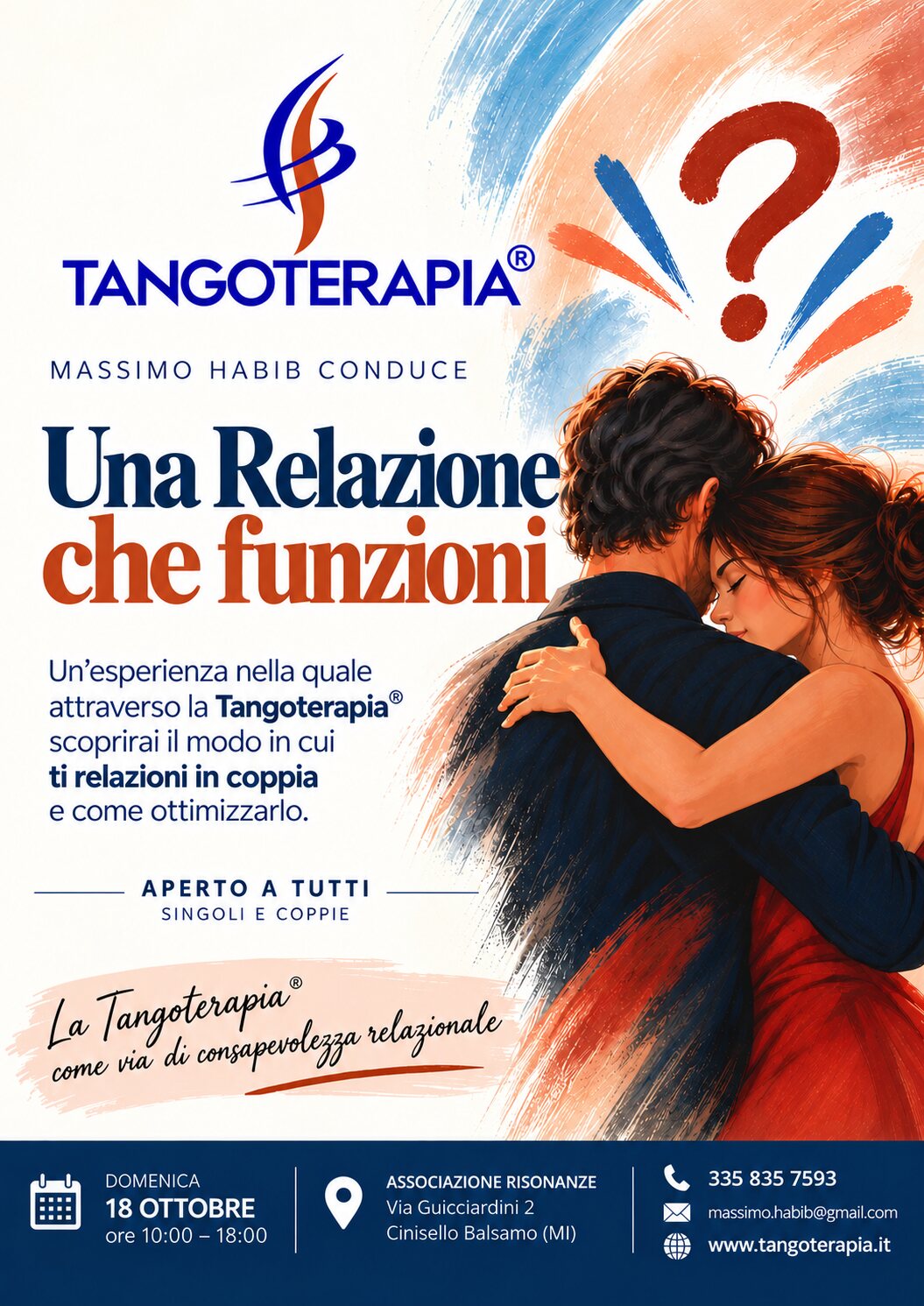 Locandina del seminario Una relazione che funzioni, 18 ottobre 2026 a Cinisello Balsamo